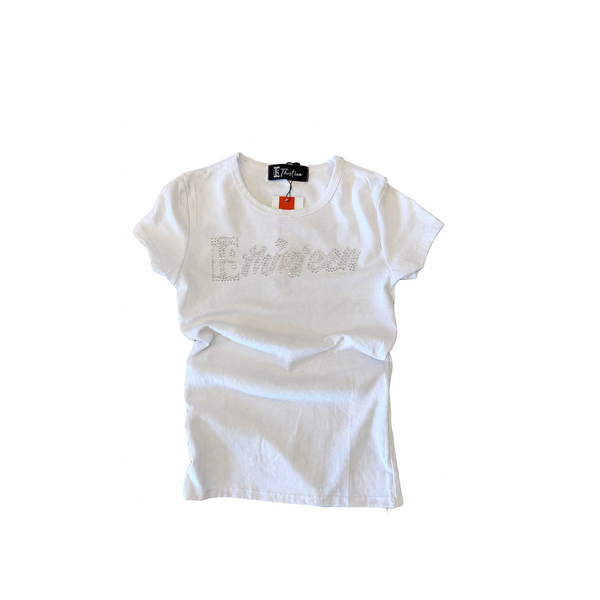 19 Rhinestone Logo Ladies Fitted T-Shirt